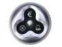 Three-Button Round Waterproof Silicone Pager (Euro Symbol)